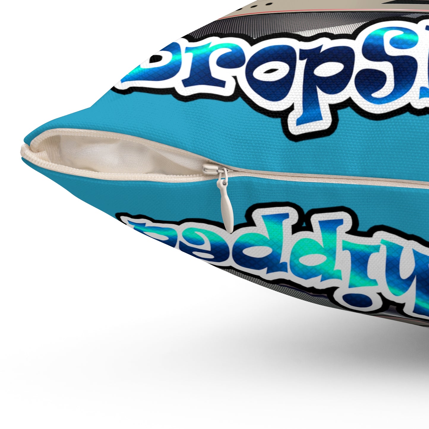 logo - Spun Polyester Square Pillow - (turquoise)