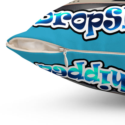 logo - Spun Polyester Square Pillow - (turquoise)
