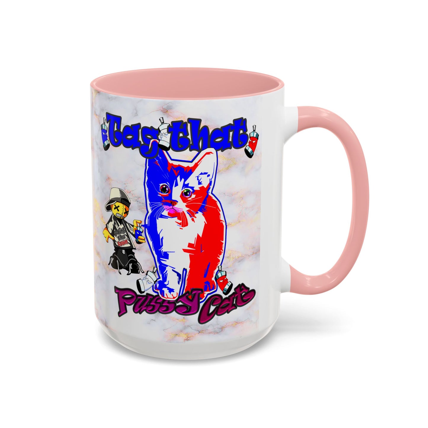 tag that - Accent Mug (white marble)