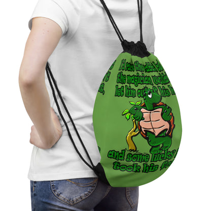 turtle race - Drawstring Bag (green)