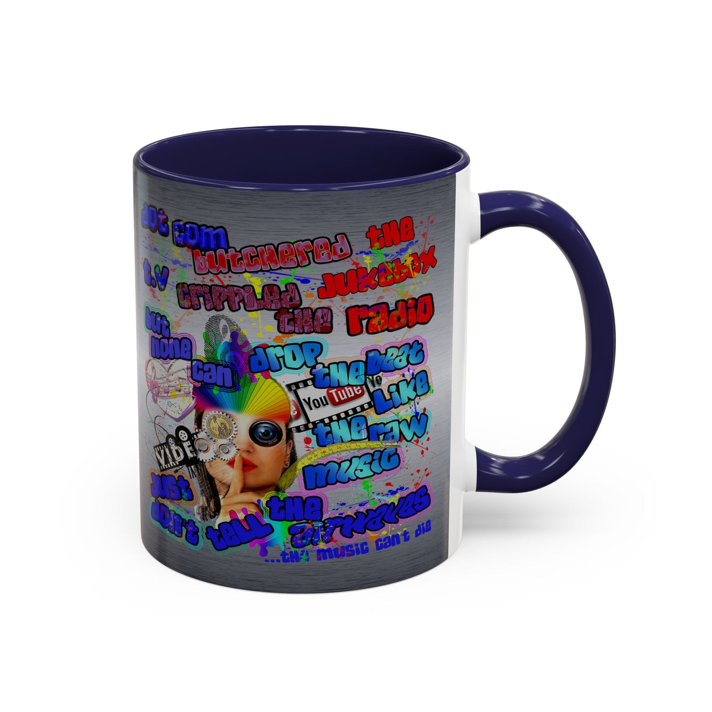 drop the beat - Accent Mug (brushed nickel)