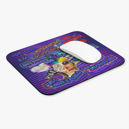 drop the beat - Mouse Pad (Rectangle) (purple wave)