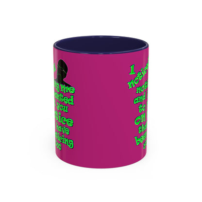 noticed you noticing - Accent Mug (pink)
