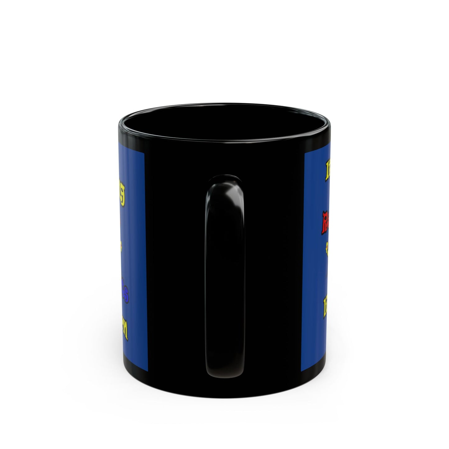 popping like popcorn - Black Mug (dark blue)