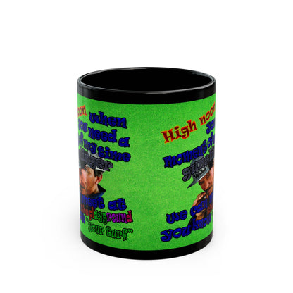 high noon - Black Mug (green turf)