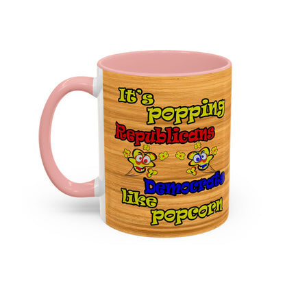 popping like popcorn - Accent Mug (butterscotch wood finish)