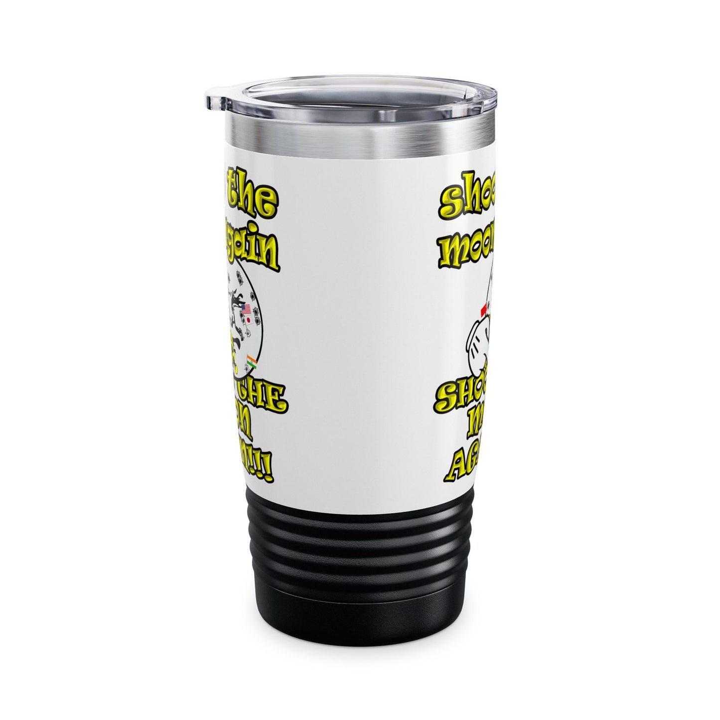 shoot the moon again - Ringneck Tumbler, 20oz (white)