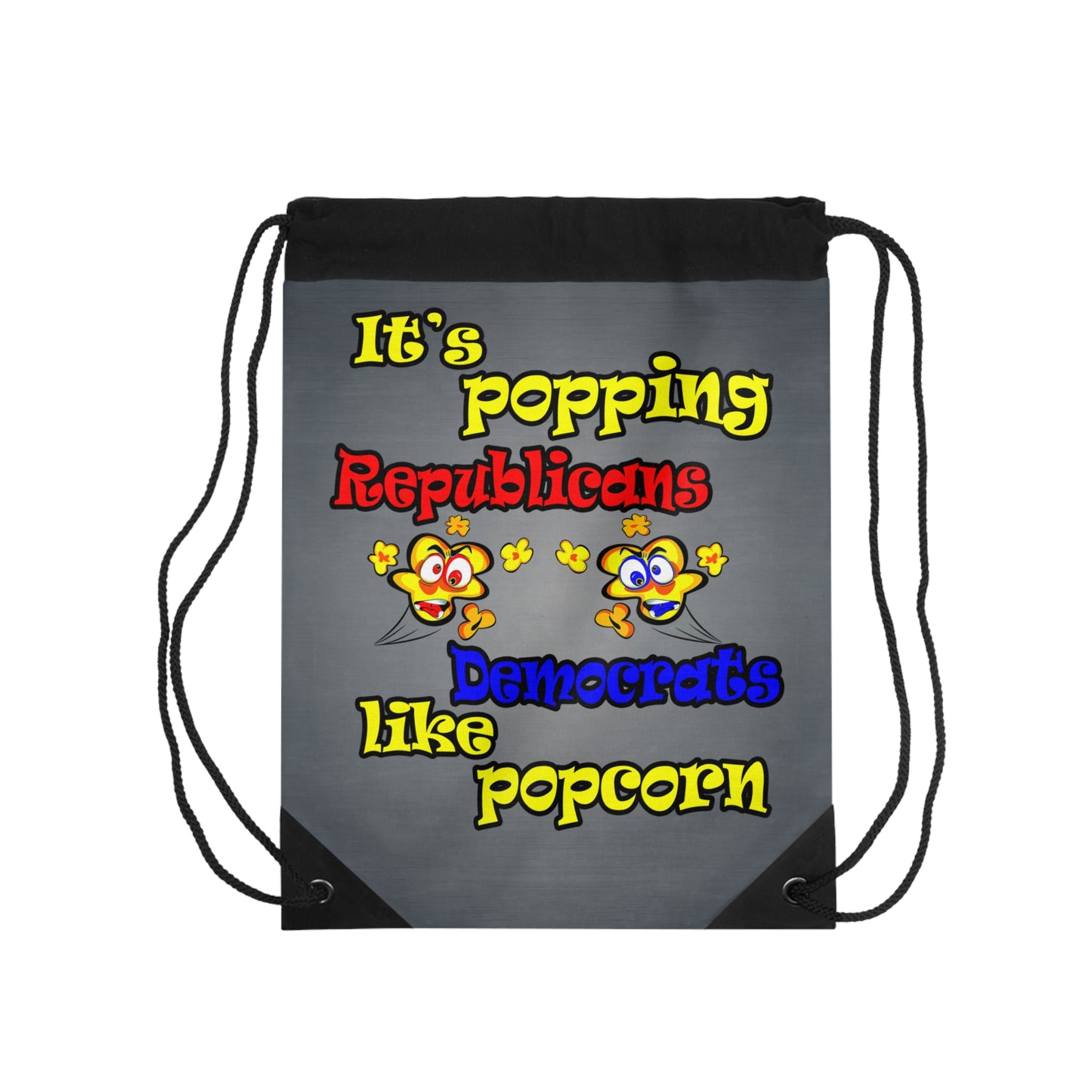 popping like popcorn - Drawstring Bag (grey-light grey)