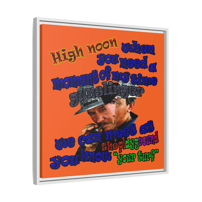 high noon - framed canvas art (orange)