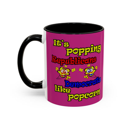 popping like popcorn - Accent Mug (pink)
