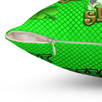 celtics logo - Spun Polyester Square Pillow - (logo green)