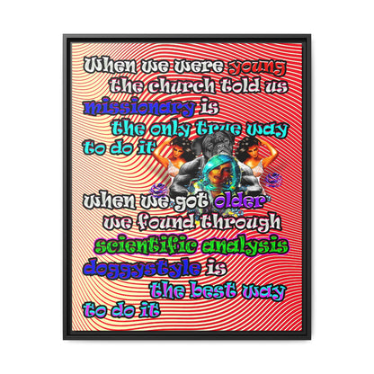 doggystyle - framed canvas art (yellow-orange wave)