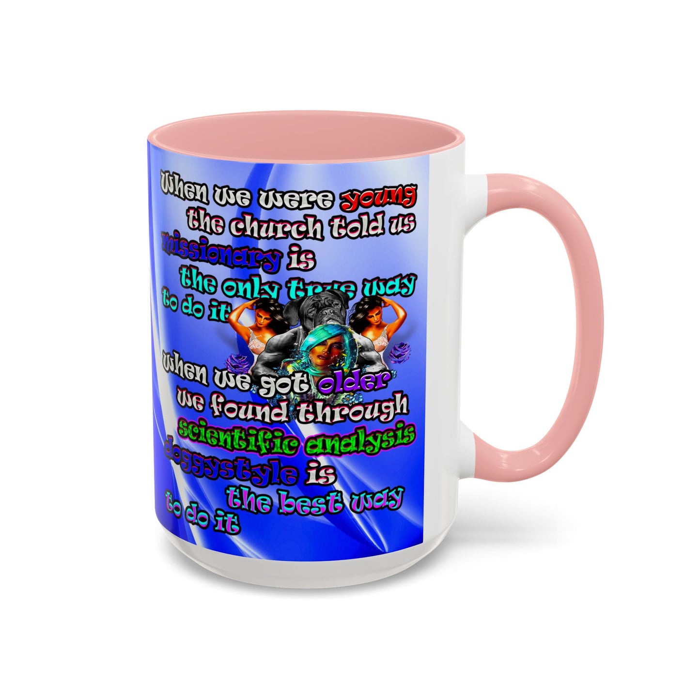 doggystyle - Accent Mug (blue-white wave)