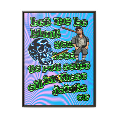 og - framed canvas art (light blue-purple wave)