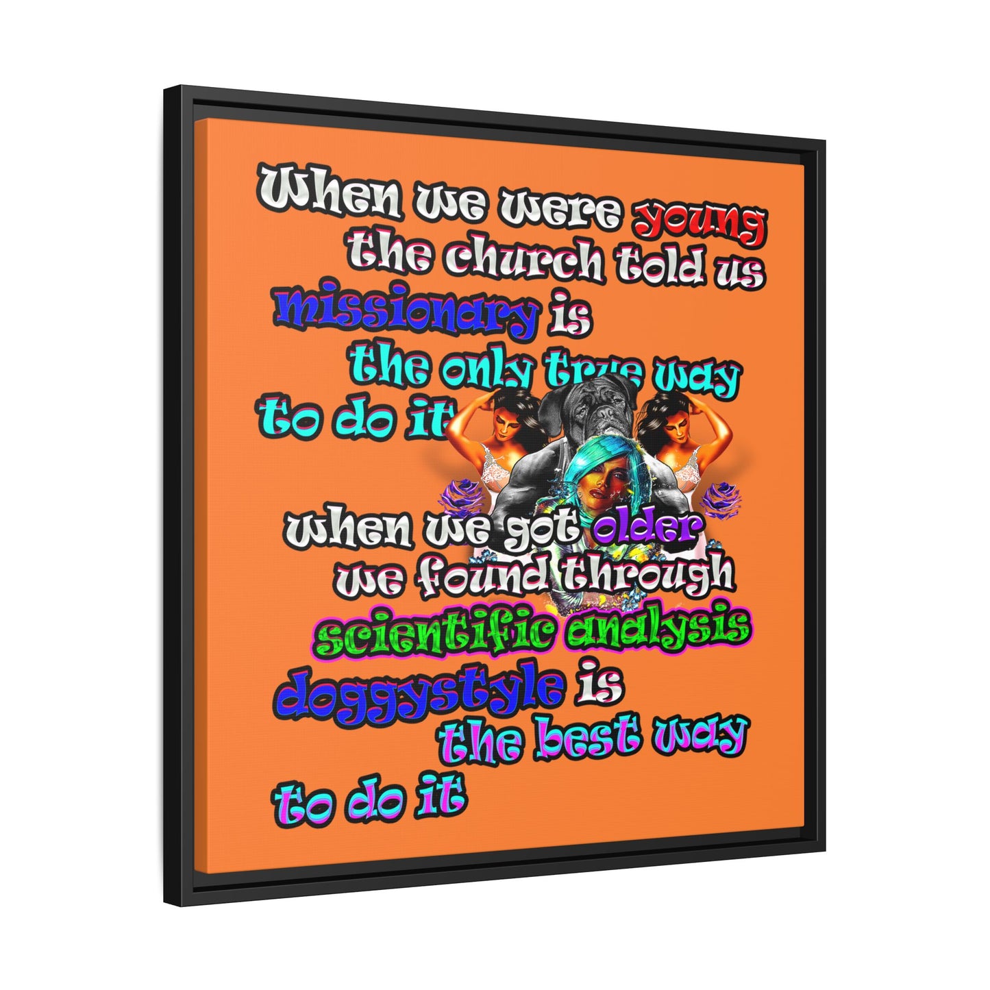 doggystyle - framed canvas art (crusta)