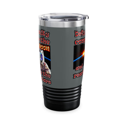 defy conquer reach - Ringneck Tumbler, 20oz (dark grey)