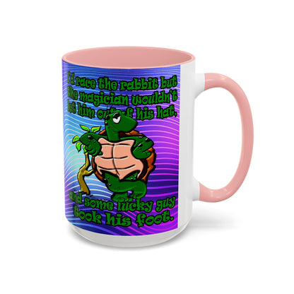 turtle race - Accent Mug (purple wave)