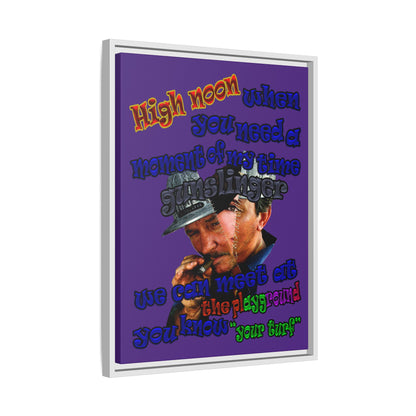high noon - framed canvas art (purple)