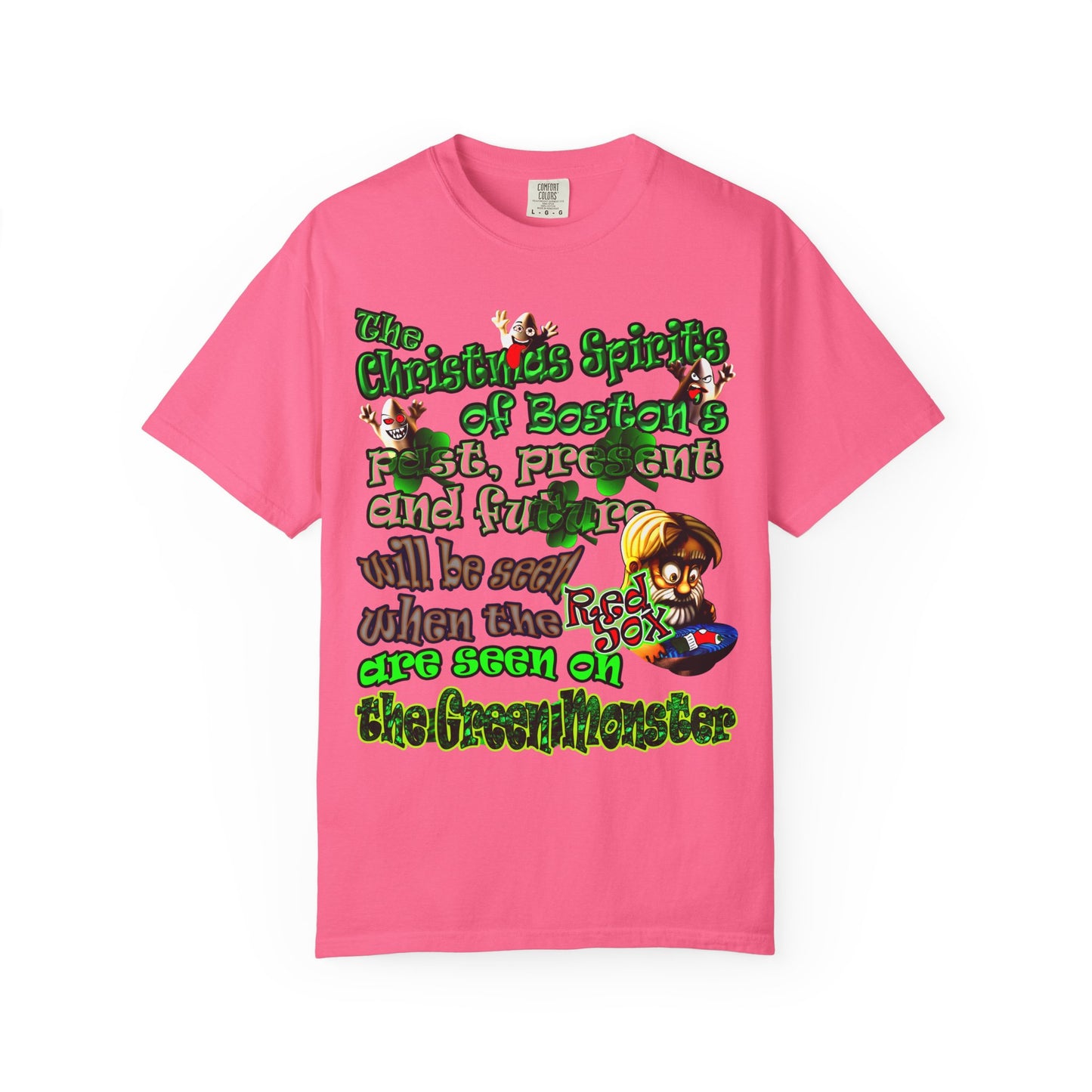 christmas spirits of boston - Unisex Garment-Dyed T-shirt