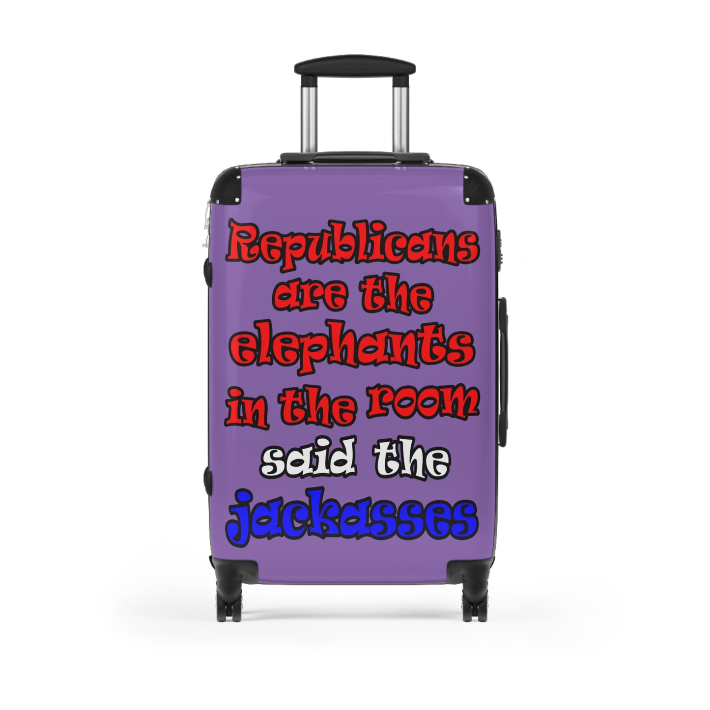 donkeys and elephants - Suitcase (light purple)
