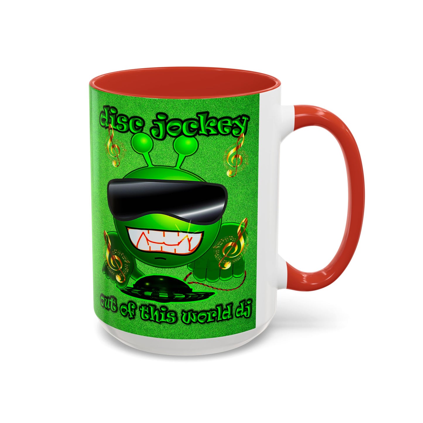 disc jockey - Accent Mug (green turf)