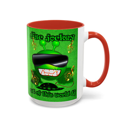 disc jockey - Accent Mug (green turf)