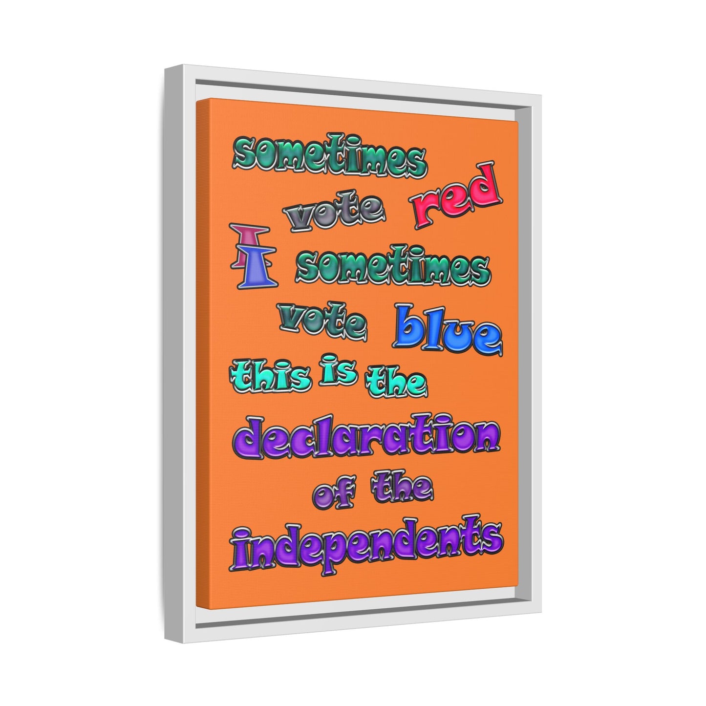 declaration of the independents - framed canvas art (crusta)