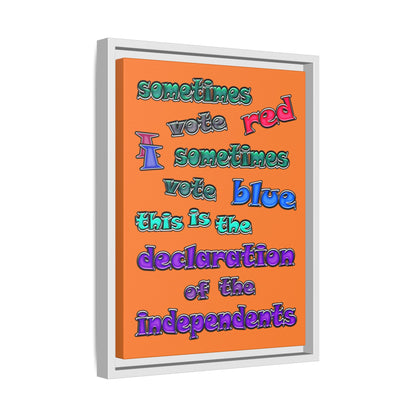 declaration of the independents - framed canvas art (crusta)