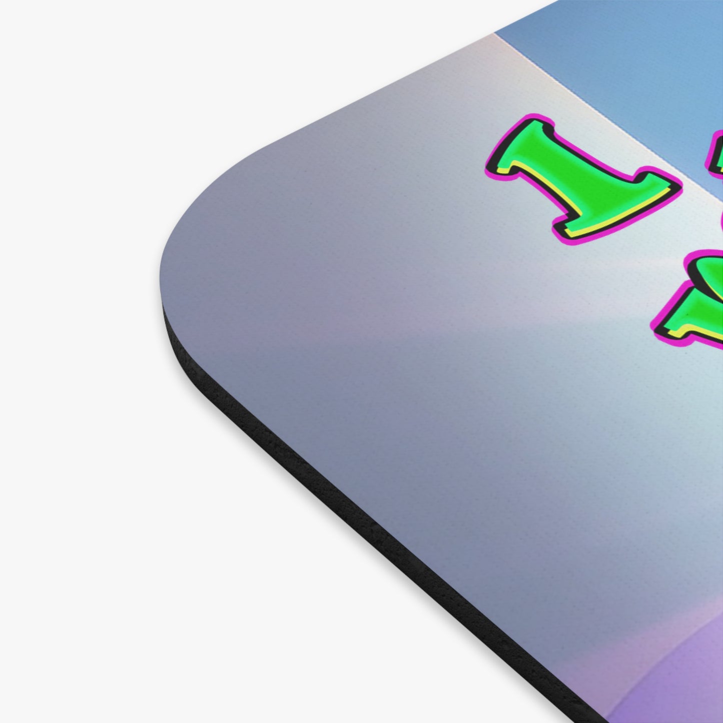 noticed you noticing - Mouse Pad (Rectangle) (grey-pink wave)