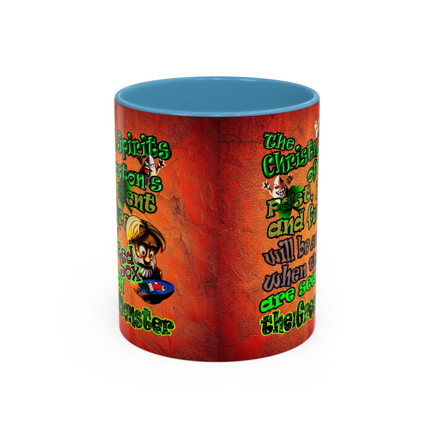 christmas spirits of boston - Accent Mug (burnt orange)