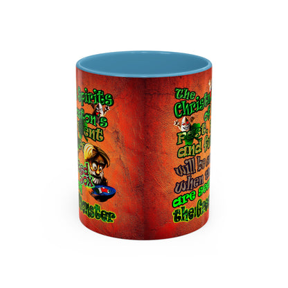christmas spirits of boston - Accent Mug (burnt orange)