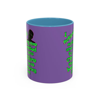 noticed you noticing - Accent Mug (light purple)