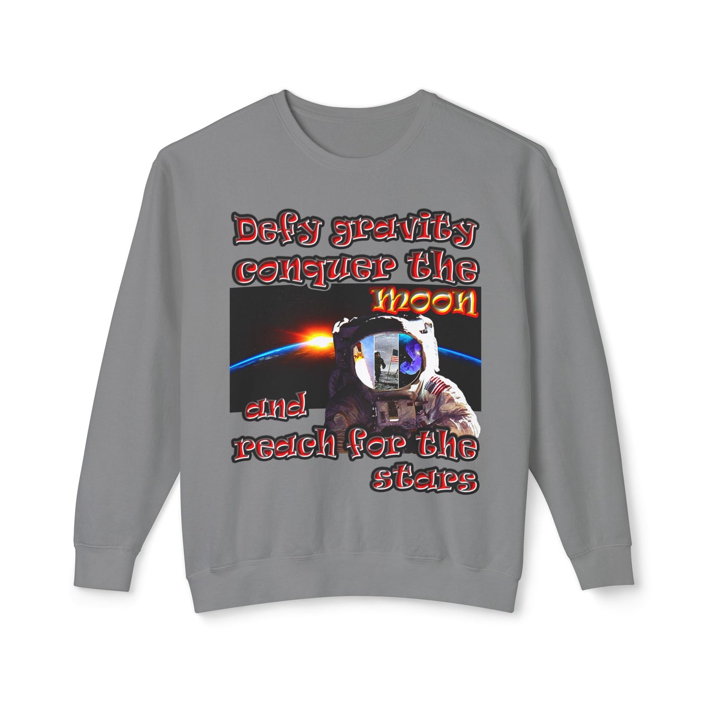 defy conquer reach - Unisex Lightweight Crewneck Sweatshirt