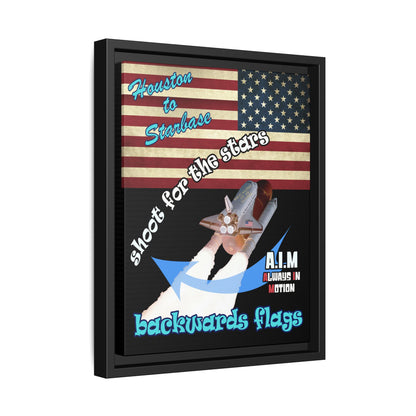 shoot for the stars - framed canvas art (black)