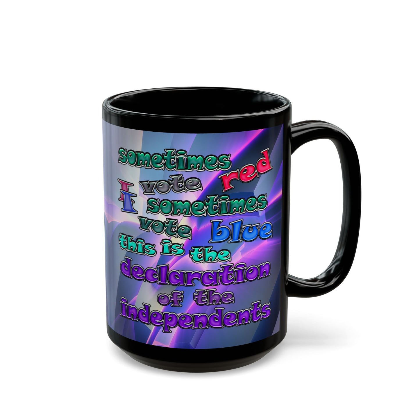 declaration of the independents - Black Mug (grey-pink wave)