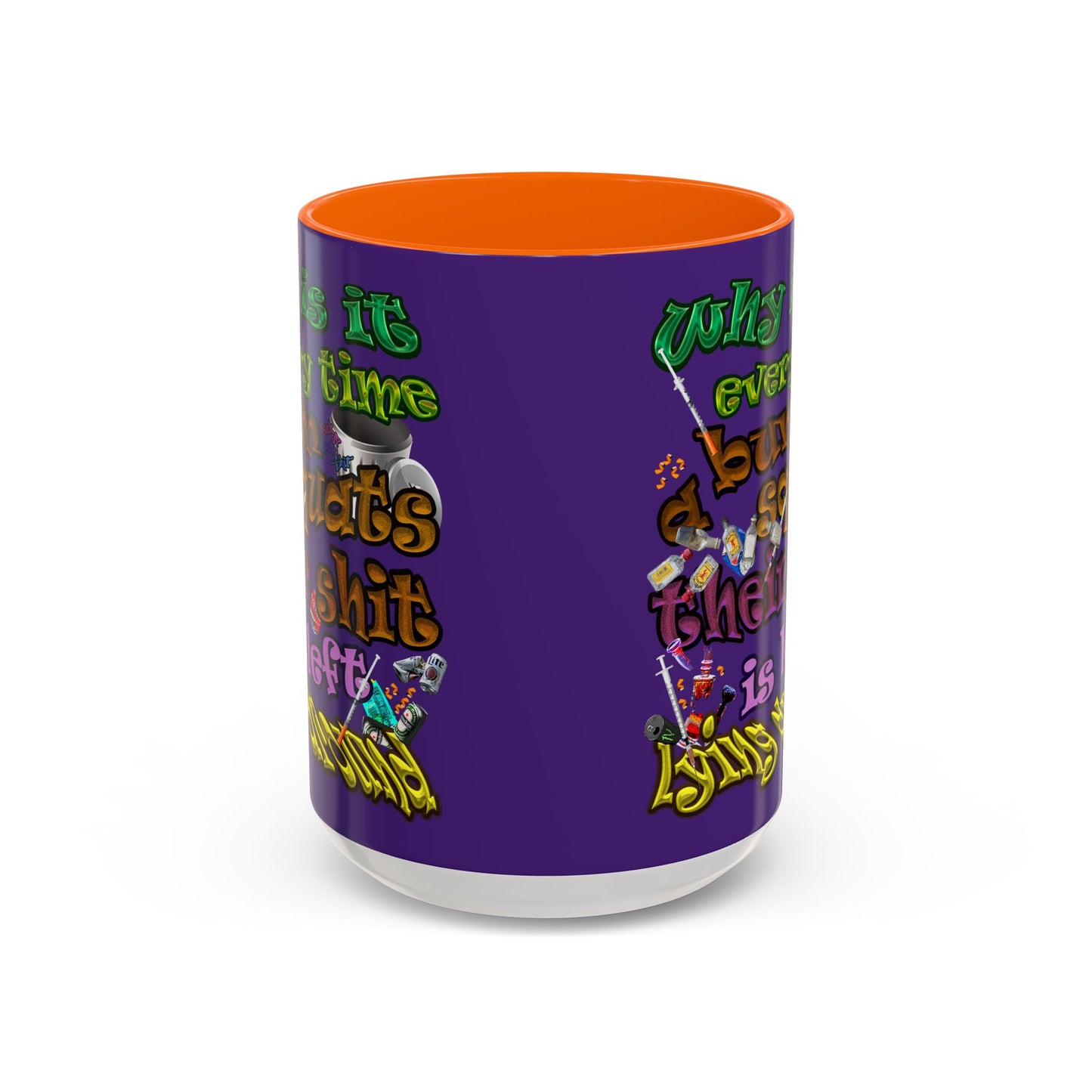 the bum's shit - Accent Mug (purple)