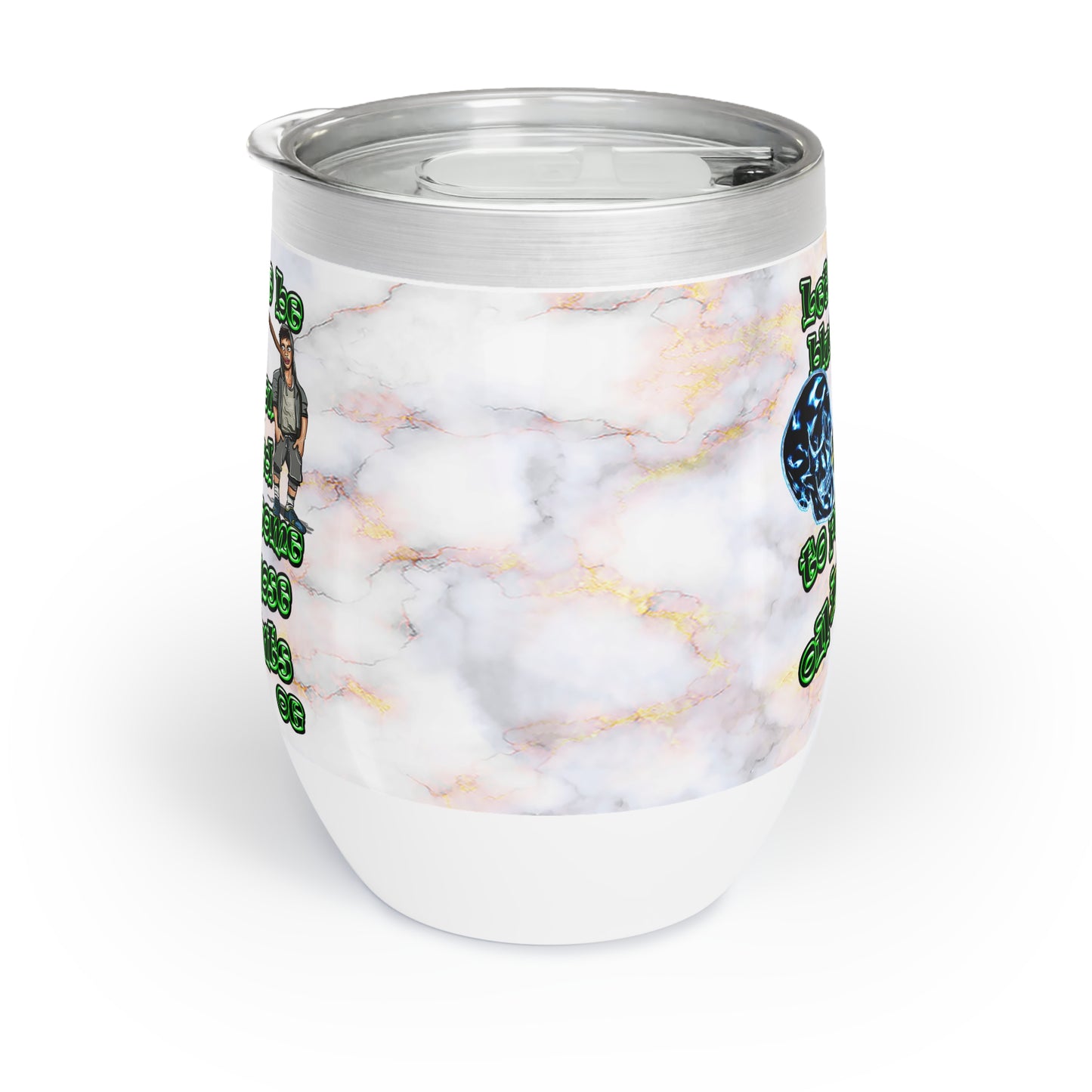 og - Chill Wine Tumbler (white marble)