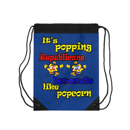 popping like popcorn - Drawstring Bag (dark blue)