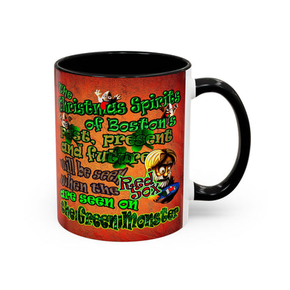 christmas spirits of boston - Accent Mug (burnt orange)