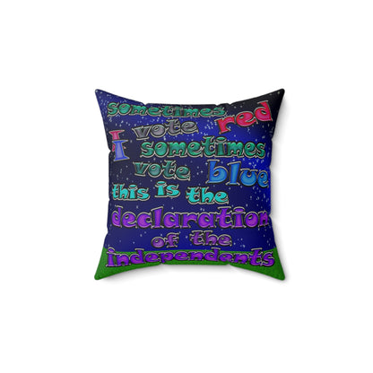 declaration of the independents - Spun Polyester Square Pillow - ('snoops' background)