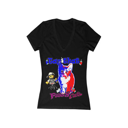tag that - Women's Jersey Short Sleeve Deep V-Neck Tee