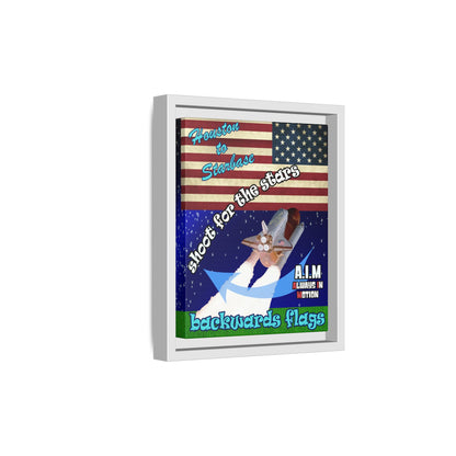shoot for the stars - framed canvas art ('snoops' background)