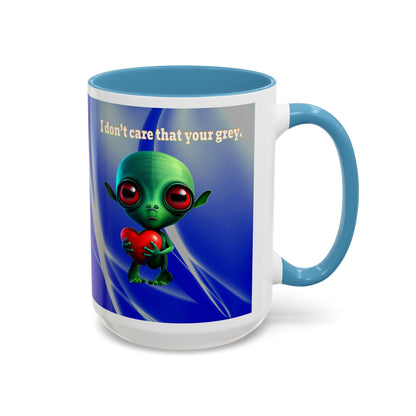 I don't care that your grey - Accent Mug (blue-white wave)