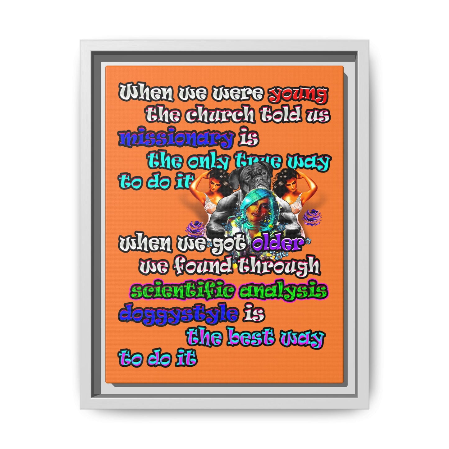 doggystyle - framed canvas art (crusta)