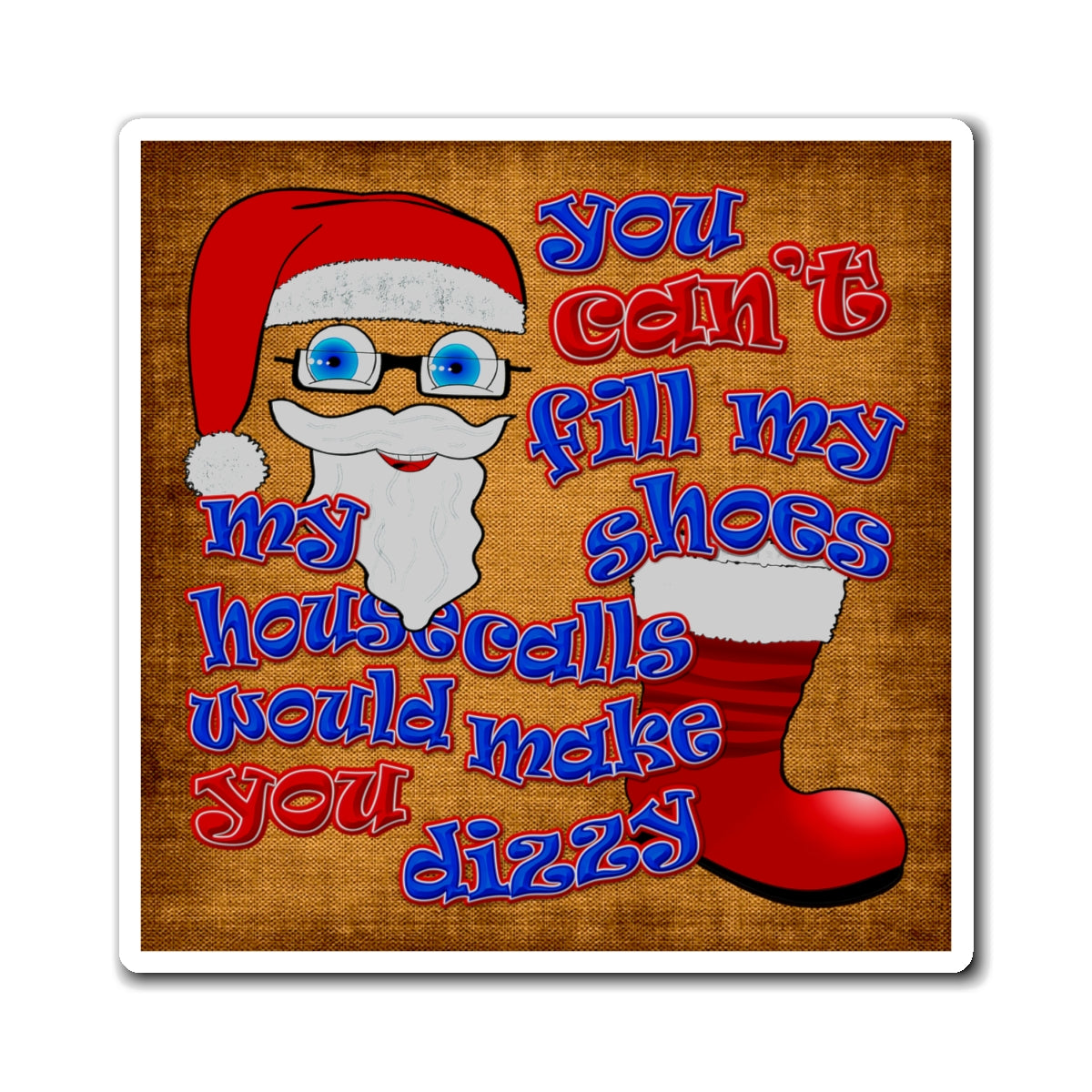 santa's shoes - Magnets - (brown papyrus)
