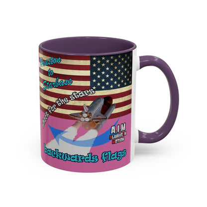 shoot for the stars - Accent Mug (light pink)