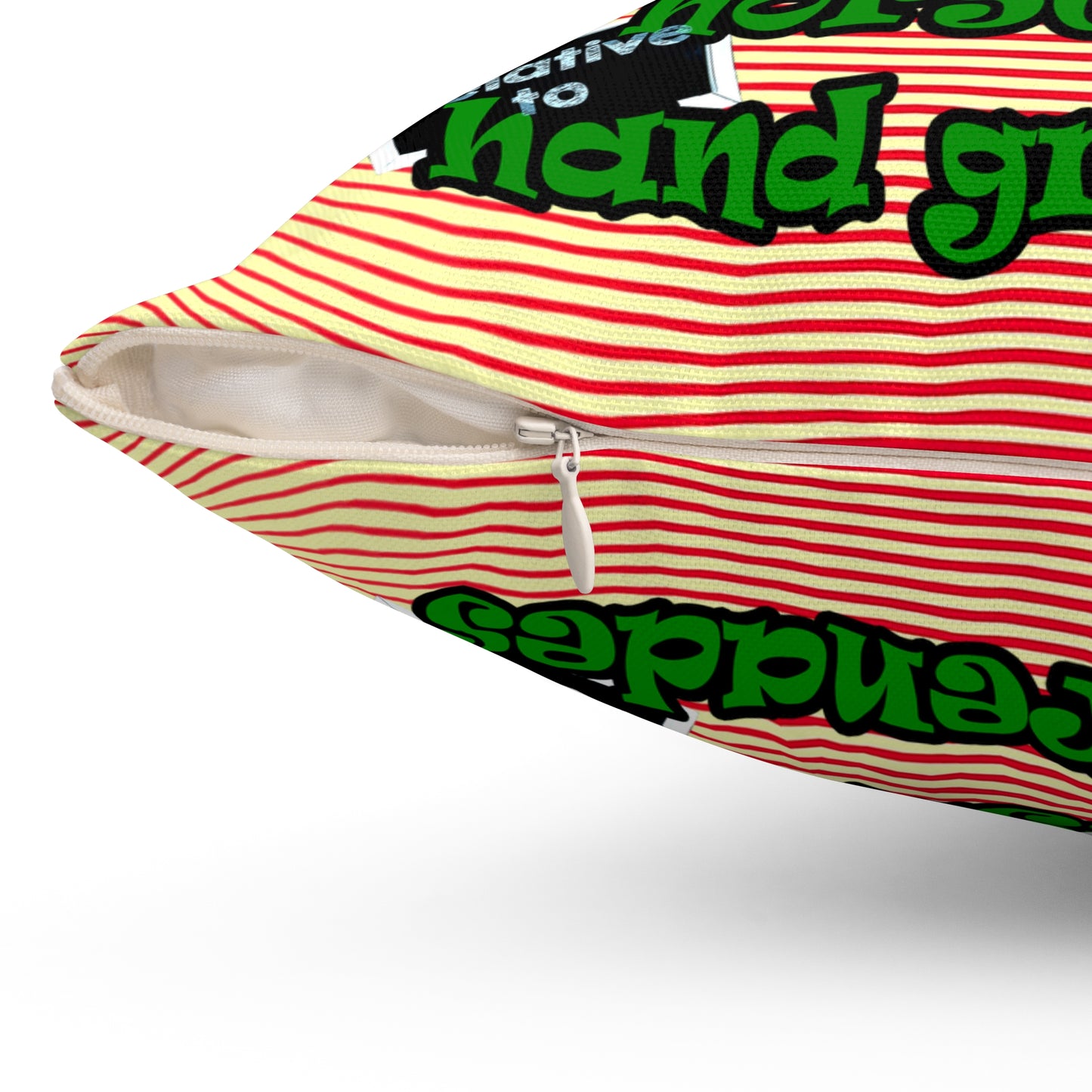 my luck - Spun Polyester Square Pillow - (yellow-orange wave)