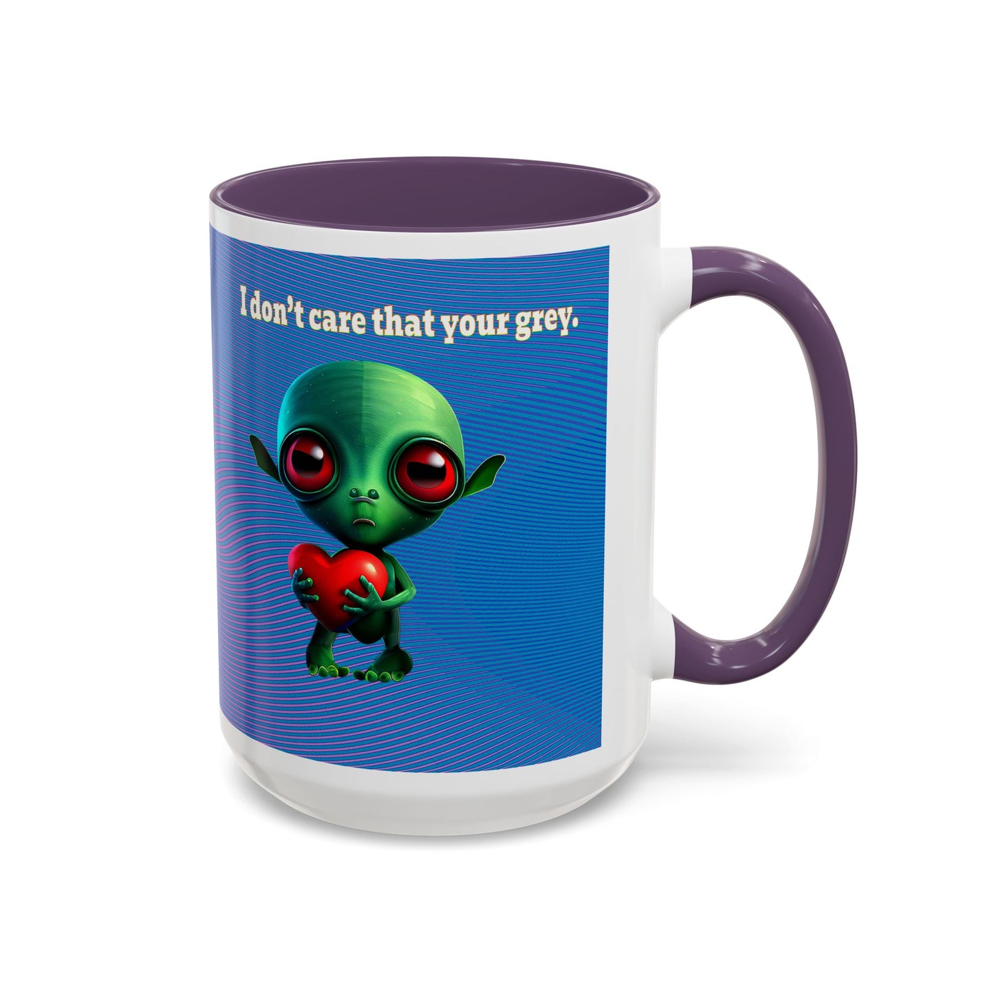 I don't care that your grey - Accent Mug (light blue-purple wave)