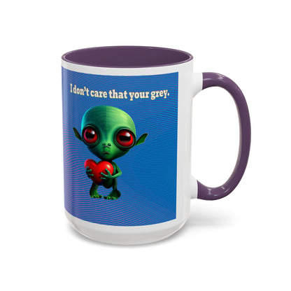I don't care that your grey - Accent Mug (light blue-purple wave)