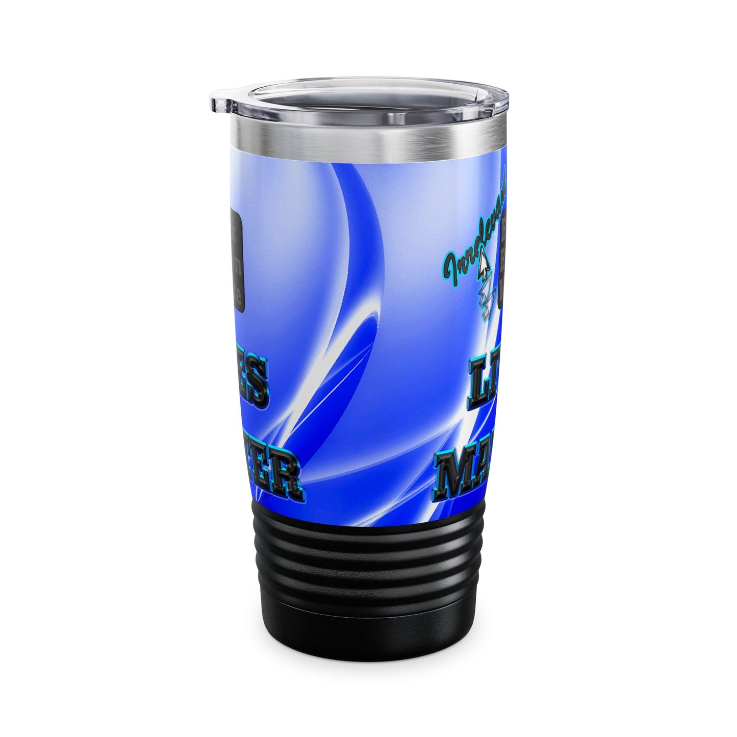 irrelevant - Ringneck Tumbler, 20oz (blue-white wave)